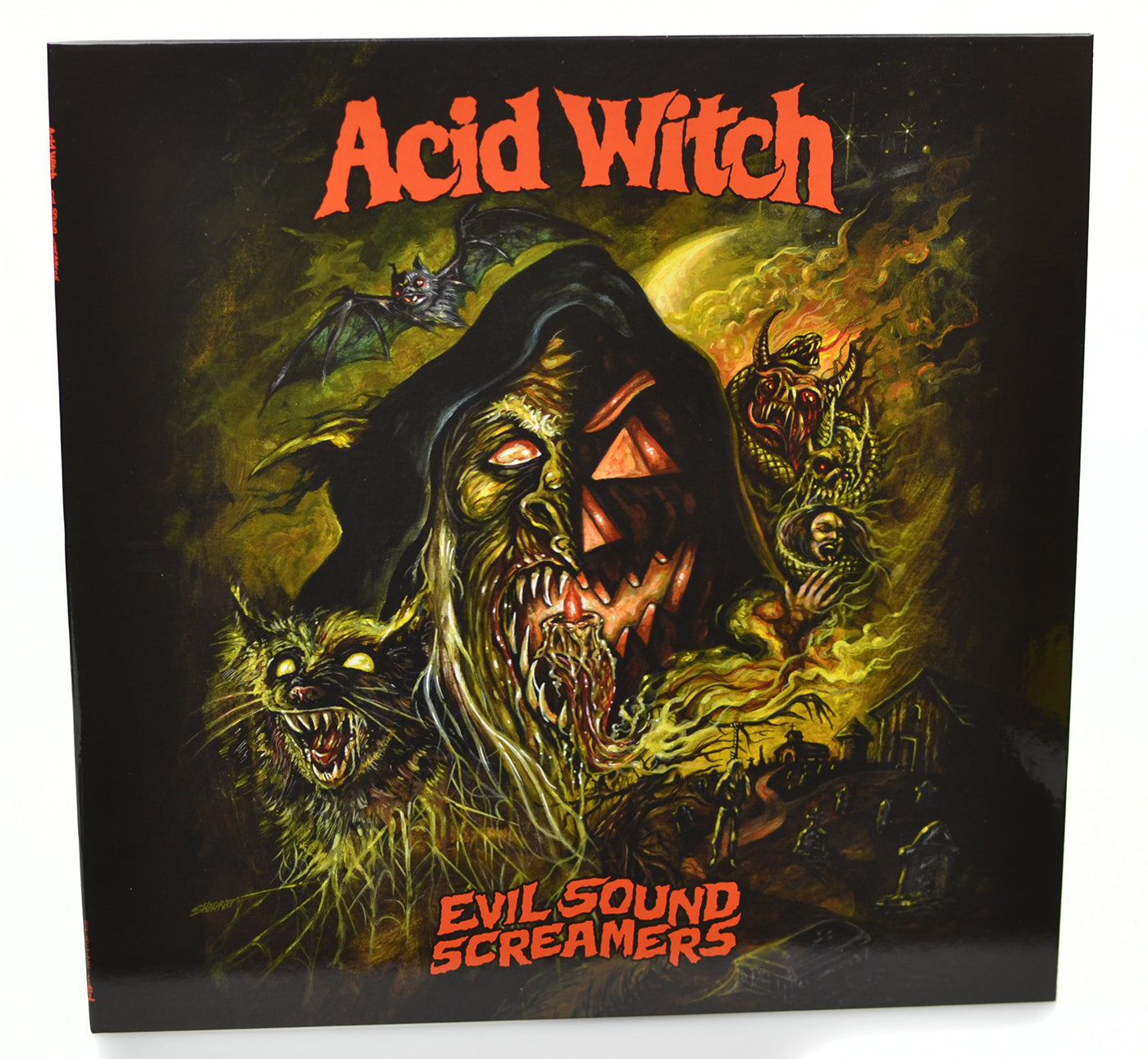 ACID WITCH - Evil Sound Screamers (12" LP w/ Poster) Splatter Yellow - Death/Doom aus USA