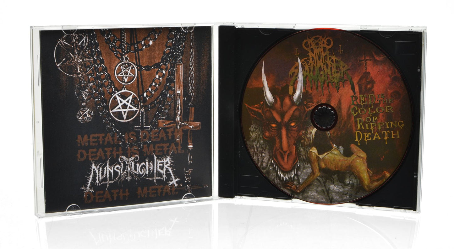 NUNSLAUGHTER - Red Is The Color Of Ripping Death (CD - Black Disc!) Devil Death Metal aus USA