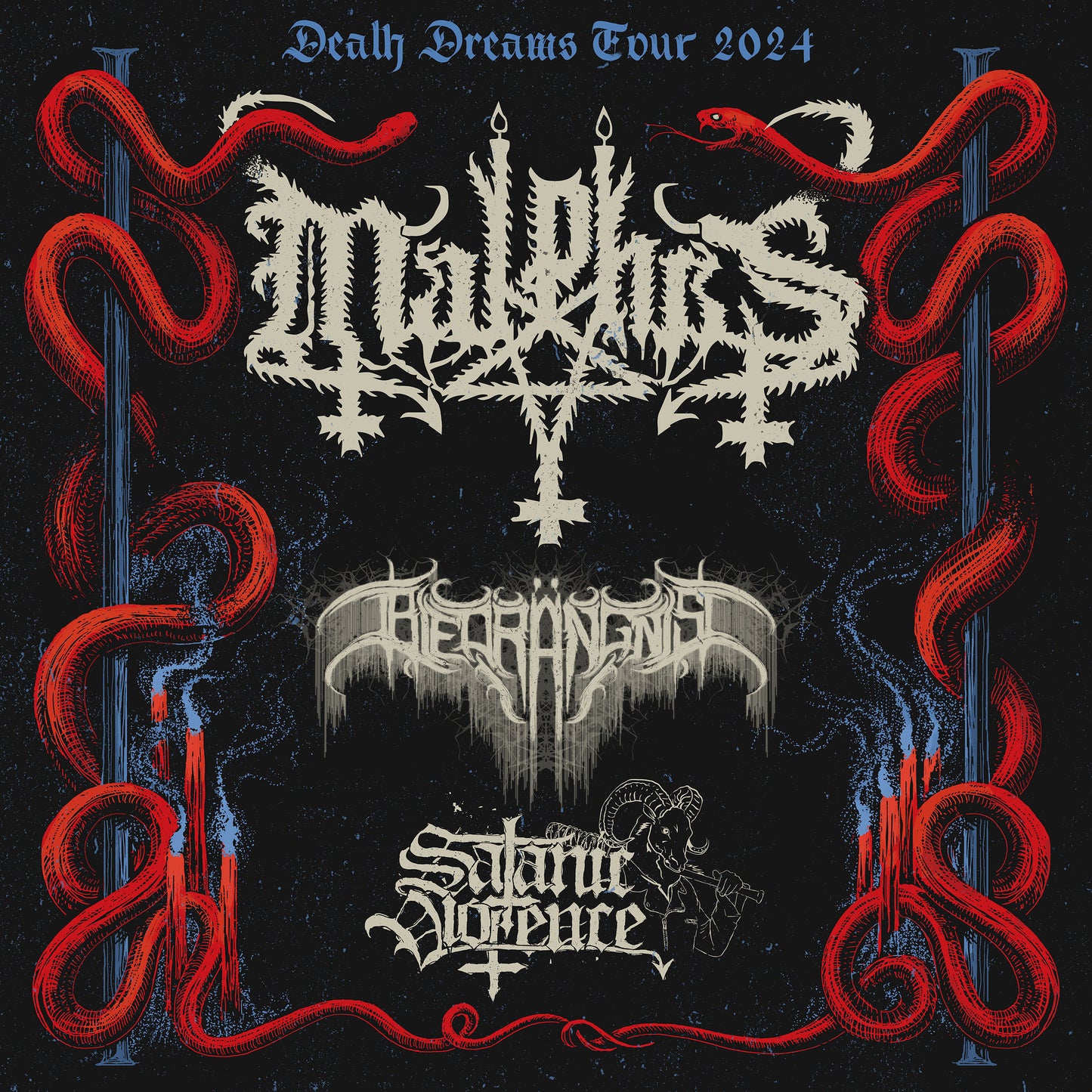 Death Dreams Tour 2024 - Malphas, Bedrängnis und Satanic Violence am 06-04-2024